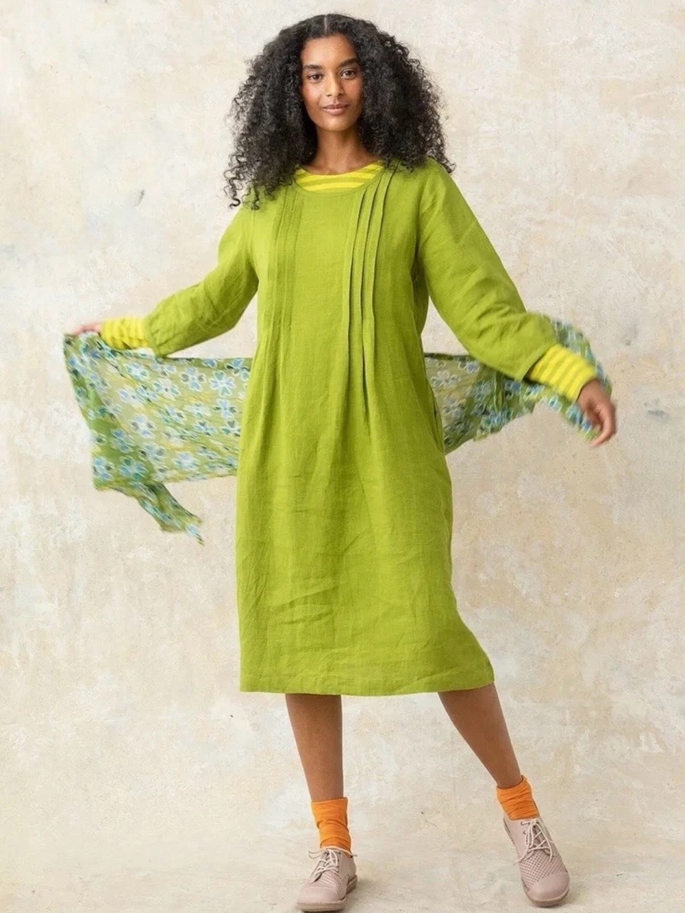 Gudrun Sjoden 100% Linen Lillian Dress XXL Lagenlook Like New